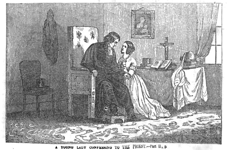 A Young Lady Confessing to a Priest P265