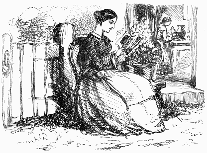 Woman sitting reading