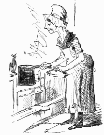 woman cooking porridge