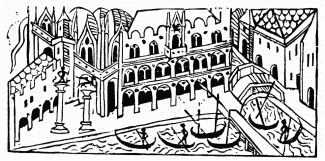 FIG. 18.—View of Venice. From the “Fasciculus Temporum.”
Venice, 1484.
