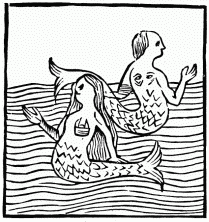 FIG. 20.—Sirens. From the “Ortus Sanitatis.” Venice,
1511.