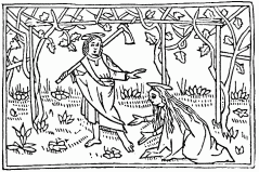 FIG. 25.—Mary and the Risen Lord. From “Epistole di San
Hieronymo Volgare.” Ferrara, 1497.