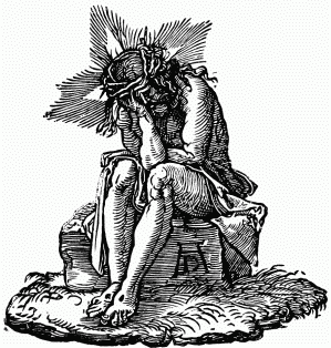 FIG. 41.—Christ Suffering. Vignette to Dürer’s “Larger
Passion.”