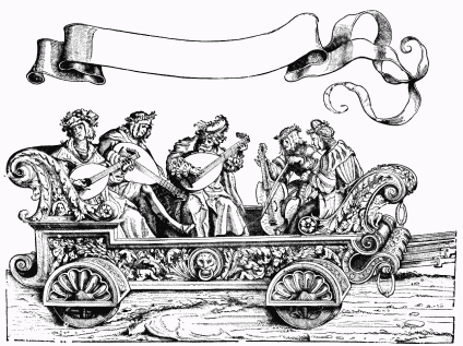 FIG. 46.—The Car of the Musicians. From “The Triumph of
Maximilian.”