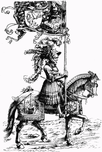 FIG. 48.—Horseman. From “The Triumph of Maximilian.”