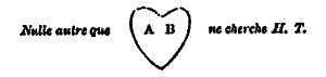 initials AB inside heart shape