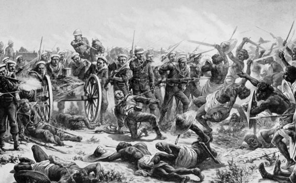 Painting of battle