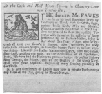 An early Fawkes advertisement, clipped from a London
paper of 1725. From the Harry Houdini Collection.