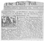 A clipping from the Daily Post, London showing that
Fawkes combined forces with Powel, the famous Bartholomew Fair puppet
man. From the Harry Houdini Collection.