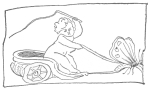The figure of Cupid as executed by the Droz drawing
figure. From the brochure issued by the Society of History and
Archæology, Canton of Neuchatel, Switzerland.