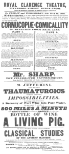 Jefferini handbill, dated 1833, in which he announces
that any article will be made to fly 500 miles a minute.