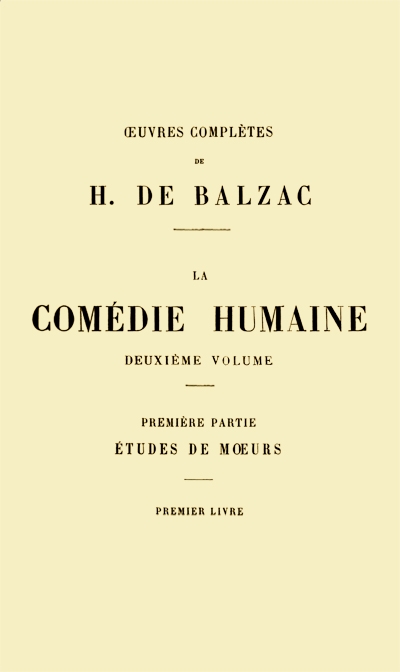 La comédie humaine volume II La comédie humaine volume II