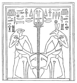 Set et Horus réunissant les deux parties du pays sous l’autorité du roi