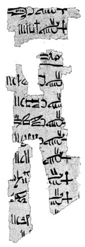 Fragments du papyrus royal de Turin