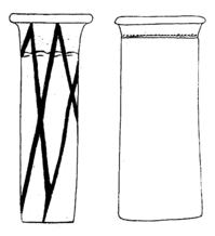 Vases cylindriques en terre