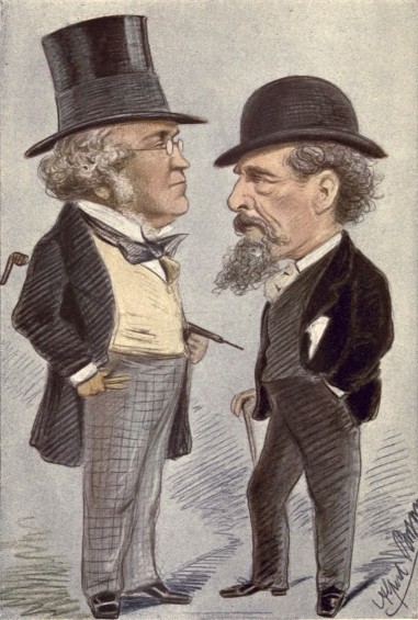 CARICATURE OF TWO GREAT VICTORIANS W. M. THACKERAY AND
CHARLES DICKENS