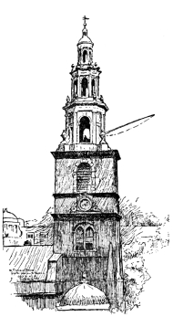 DR. JOHNSON’S CHURCH, ST. CLEMENT DANES

From a pen-and-ink sketch by Charles G. Osgood