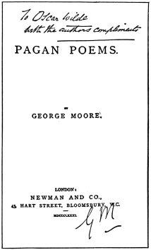 Title of George Moore’s “Pagan Poems”