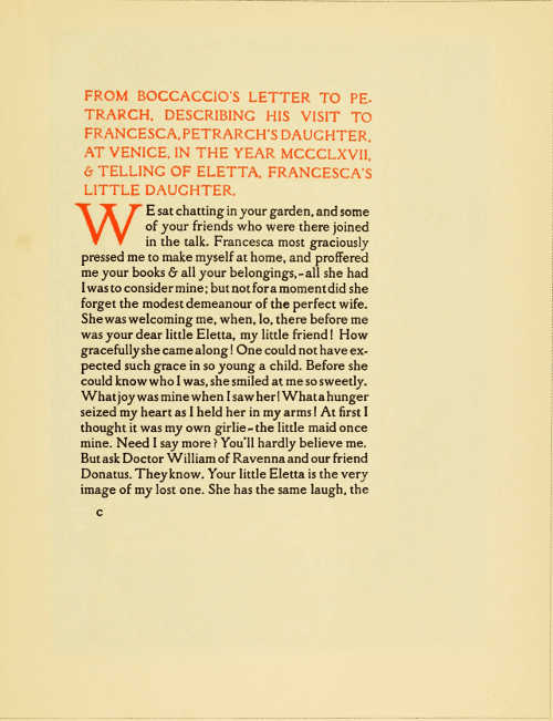 FLORENCE PRESS: PAGE FROM BOCCACCIO'S 'OLYMPIA'