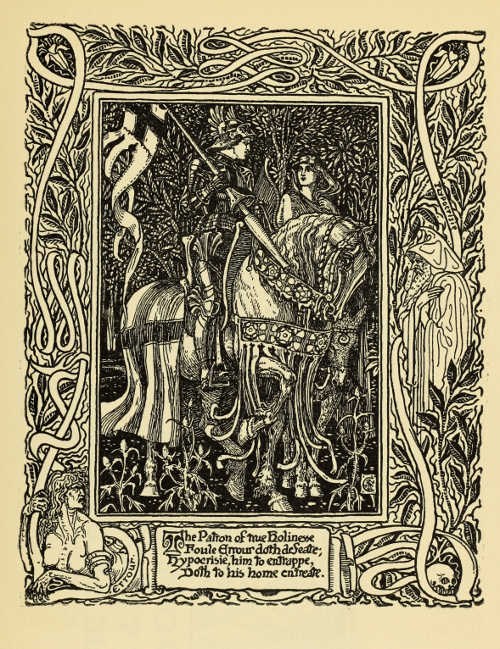 FULL-PAGE ILLUSTRATION BY WALTER CRANE FOR THE FIRST BOOK OF 'THE
FAERIE QUEENE.'