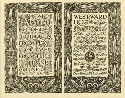 TITLE-PAGE OPENING OF THE FICTION SECTION OF “EVERYMAN'S
LIBRARY” DESIGNED BY REGINALD L. KNOWLES FOR MESSRS. J. M. DENT AND
SONS LTD.