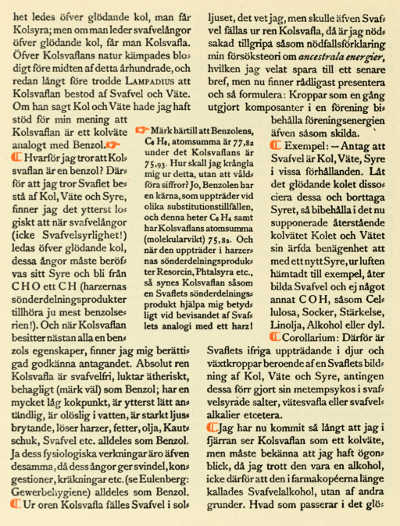PAGE FROM AUGUST STRINDBERG'S “ANTIBARBARUS.”
(see previous pages)] PRINTED BY BRÖDERNA LAGERSTRÖM