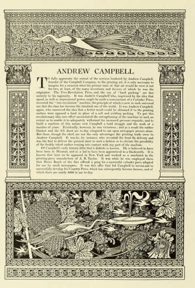 PAGE DESIGNED BY WILL BRADLEY FROM “THE CAMPBELL BOOK”
