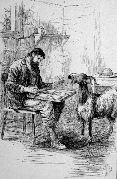 PLAYING BACKGAMMON WITH THE GOAT.--Page 313