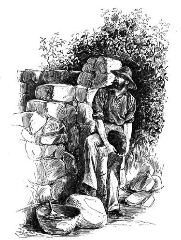 BUILDING THE STONE HUT.--PAGE 120.