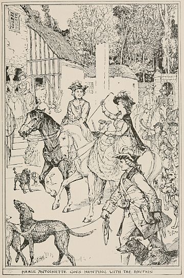 MARIE ANTOINETTE GOES HUNTING WITH THE DAUPHIN