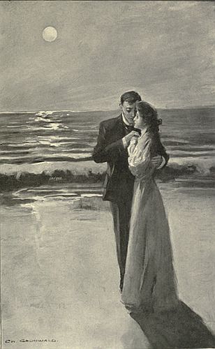 couple embracing on shore