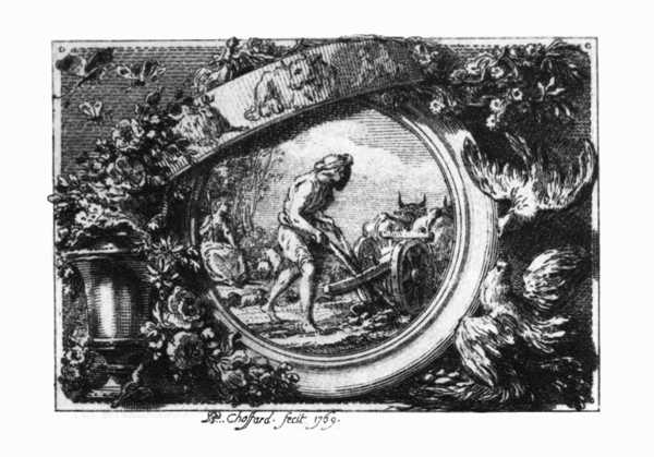 Head-piece from “Les saisons” by Saint-Lambert, 1769.
