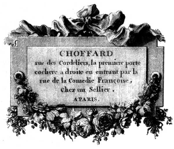 Choffard’s visiting card