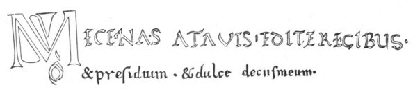 From MS. of Horace's Works of the Tenth Century in the National Library, Paris