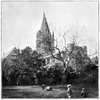 CHRIST CHURCH FROM THE GARDEN OF THE CANON OF THE 2ND STALL, 1857.