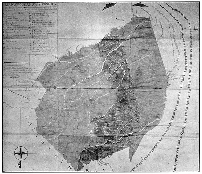 Chart of the stockfarm of Biñán, belonging to the College of Santo Tomás, of Manila, 1745; by the land-surveyor Francisco Alegre