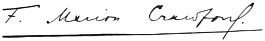 F. Marion Crawford with signature.