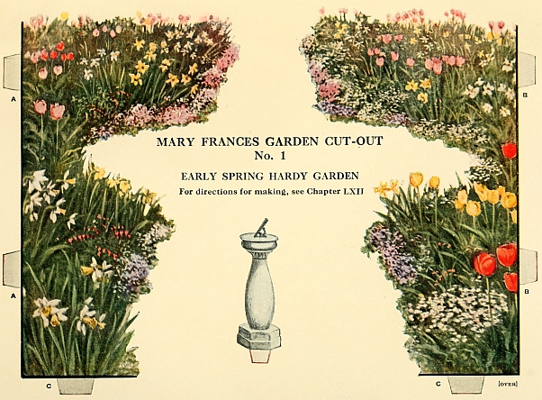MARY FRANCES GARDEN CUT-OUT No. 1 Early Spring Hardy Garden
