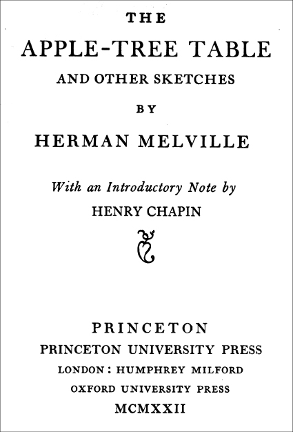 Title page for The Apple-Tree and other Sketches
