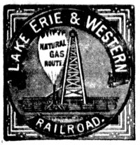 LAKE ERIE & WESTERN RAILROAD. NATURAL GAS ROUTE.