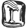 Decorative illustration drawing of a stylised face
