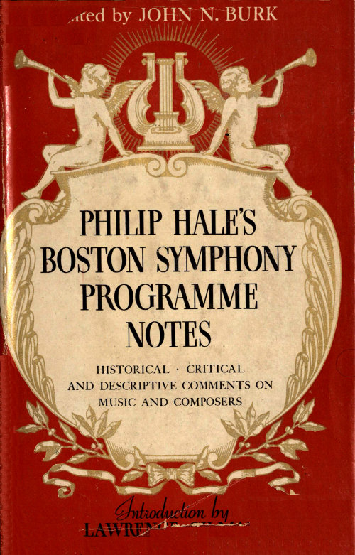 Philip Hale’s Boston Symphony Programme Notes