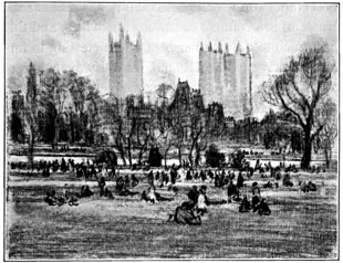 The Abbey and Victoria Tower, from St. James’s
Park