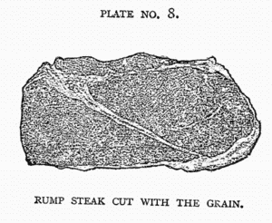RUMP STEAK WITH THE GRAIN. RUMP STEAK WITH THE GRAIN.