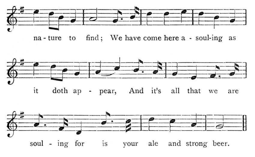 Musical score for Souling song