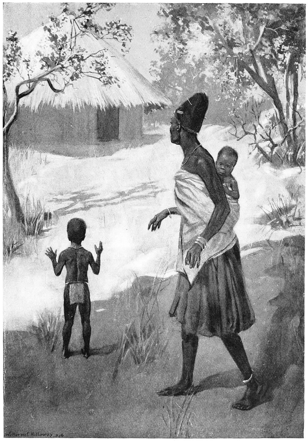 “She came in sight of an enormous hut.”