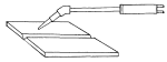 Figure 35.--Torch Held in Line with the Break