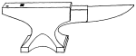 Figure 49.--Anvil, Showing Horn, Tail, Hardie Hole and Spud Hole
