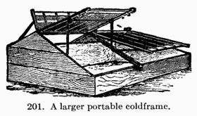 [Illustration: Fig. 201. A larger portable coldframe.]