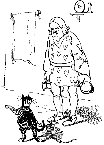 cat telling steward who stole the tarts